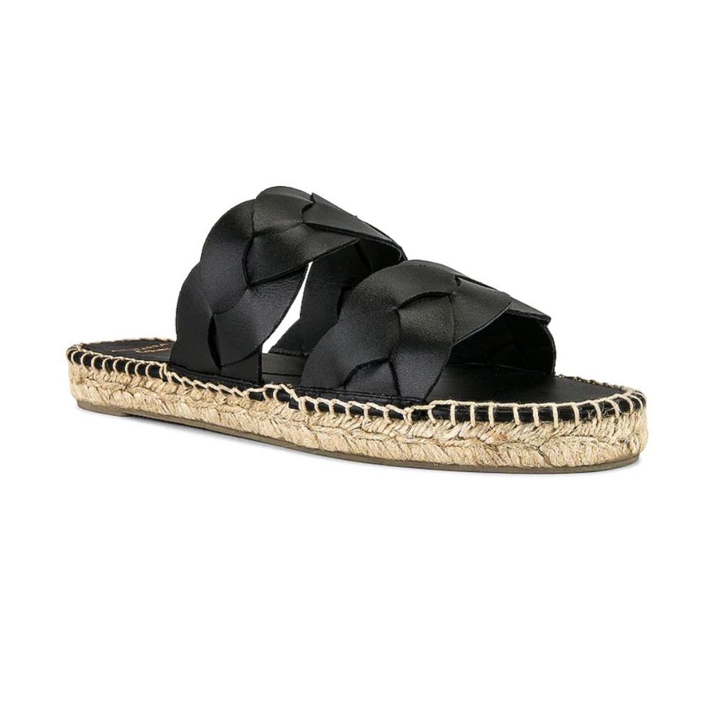 Altuzarra Black Braided Slide Sandals